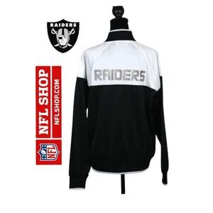 NFL Raiders Black & White Jacket with Sequence Logo Size Large